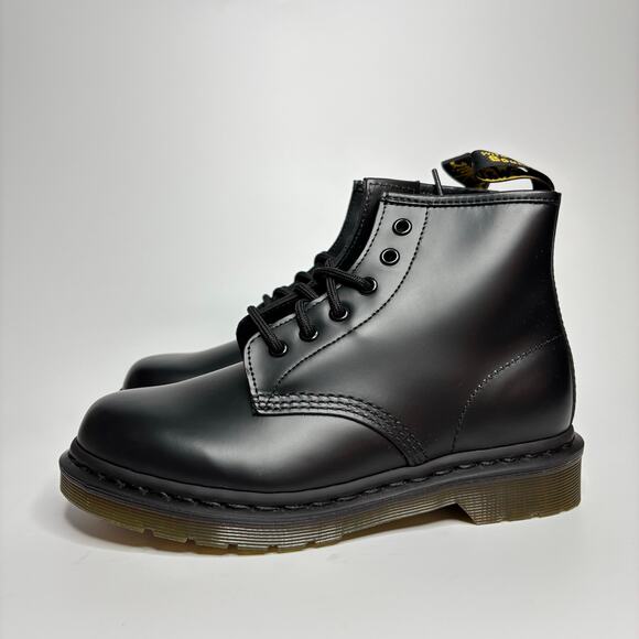 Dr. Martens 101 Smooth Leather Ankle Boots in Black - Picture 5 of 9